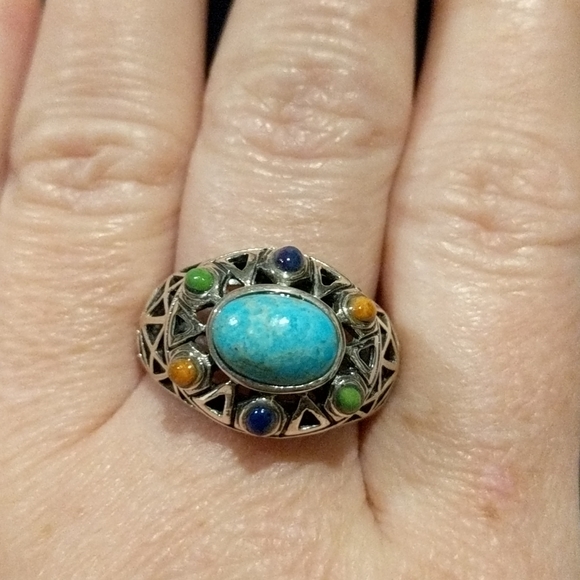 Southwestern Arizona Turquoise Ring Size 10 - Picture 2 of 7